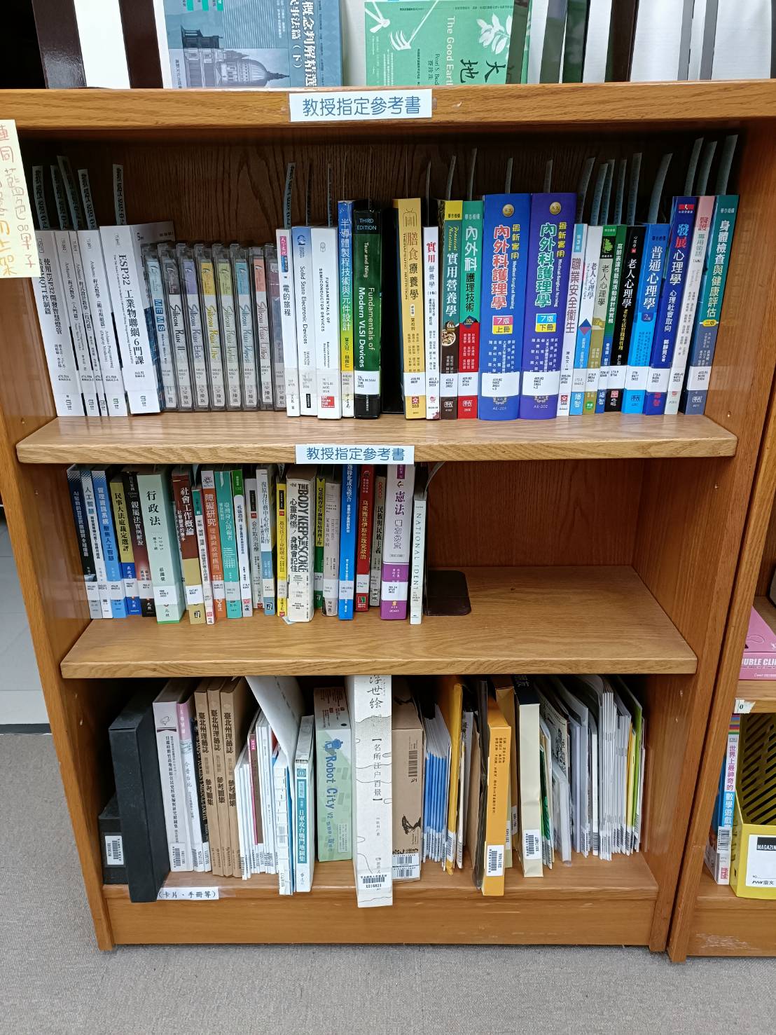 圖書館教授指定參考書區